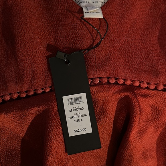 Rachel Zoe Burnt Sienna Dress Sz 4 **NWT** - Picture 5 of 11